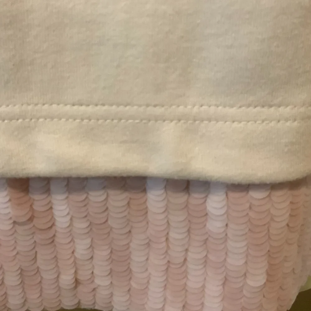 J. Crew Blush Pink Sequin-Trim Sweatshirt B7027 S Small